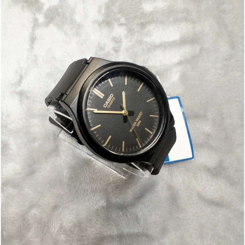 Casio MW240-1E2V Mens 41mm Watch Black And Gold
